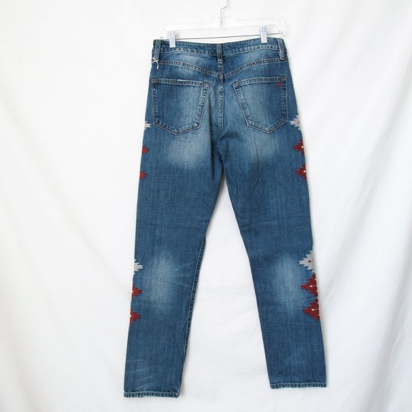 Miss Me Vintage Embroidered Denim Jeans Western Style/ Boyfriend Size-27 - Picture 8 of 9